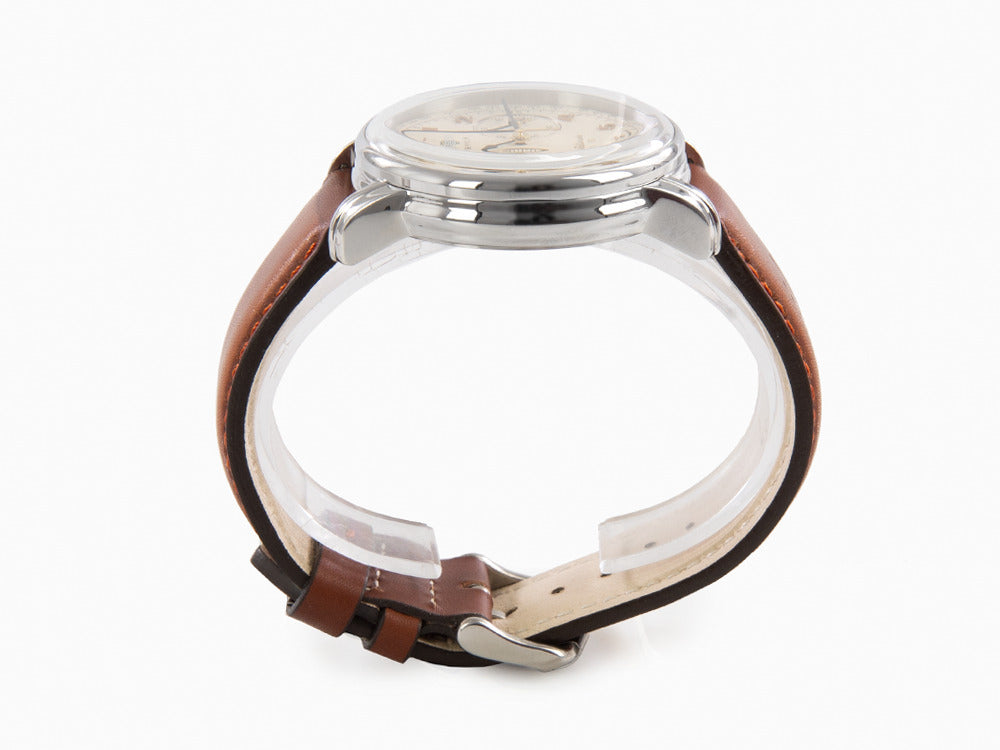 Reloj de Cuarzo Zeppelin Méditerranée Chrono, Beige, 42 mm, Día, 9670-5