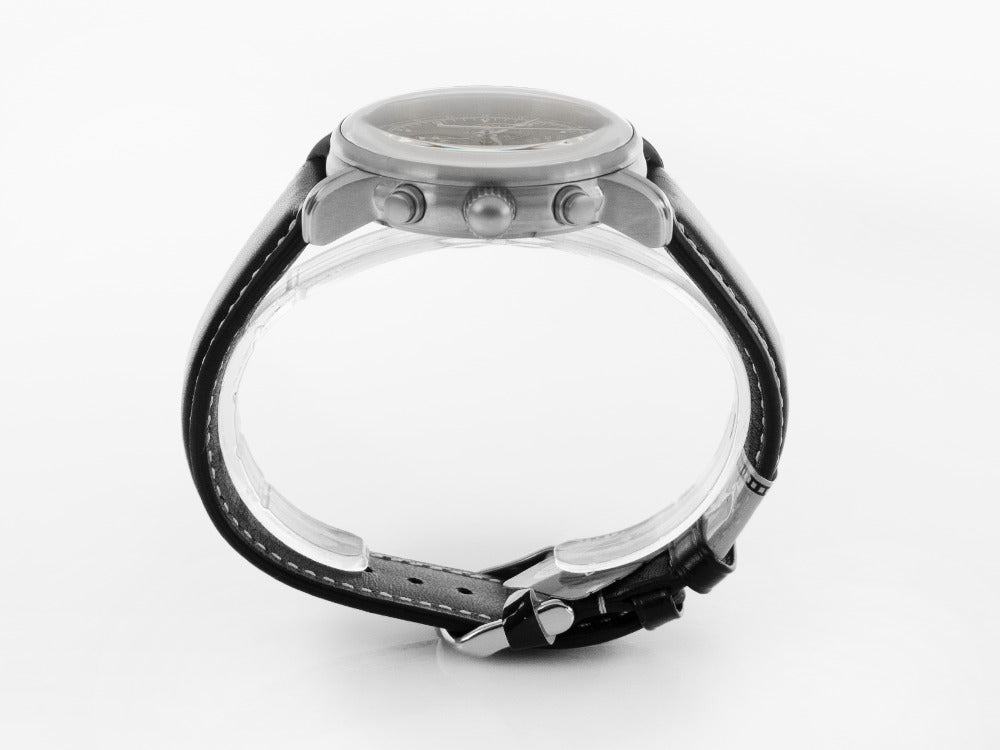 Reloj de Cuarzo Zeppelin 100 Years Zeppelin Ed. 1, Negro, 42 mm, Día, 7680-2