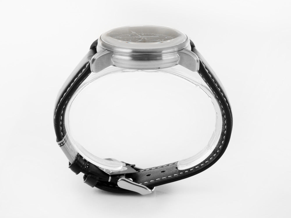 Reloj de Cuarzo Zeppelin 100 Years Zeppelin Ed. 1, Negro, 42 mm, Día, 7680-2