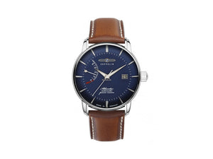 Reloj Automático Zeppelin Atlantic, Azul, 42 mm, Día, Correa de piel, 8462-3