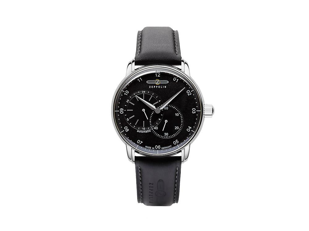 Reloj Automático Zeppelin Captain Line, Negro, 42 mm, Correa de piel, 8662-2