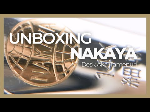 Pluma Estilográfica Nakaya Desk, Aka-Tamenuri, Oro 14K bicolor