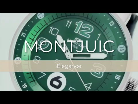 Reloj de Cuarzo Montjuic Elegance, Acero Inoxidable, Verde, 43 mm, MJ1.0305.S