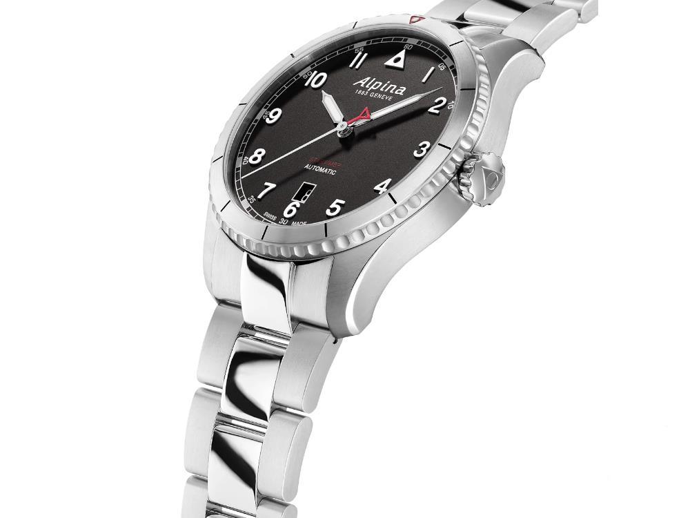 Reloj Automático Alpina Startimer Pilot, 41 mm, Negro, Día, AL-525BW4S26B
