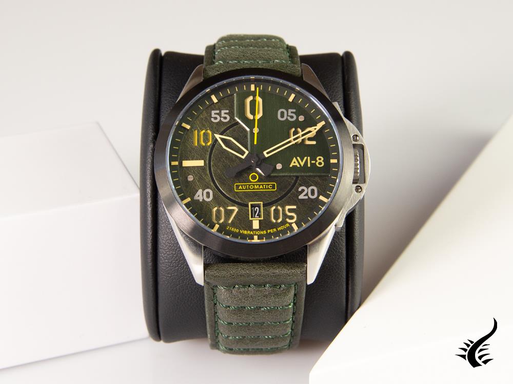 Reloj Automático AVI-8 P-51 Mustang Hitchcock Greentree, Verde, 43mm, AV-4086-03