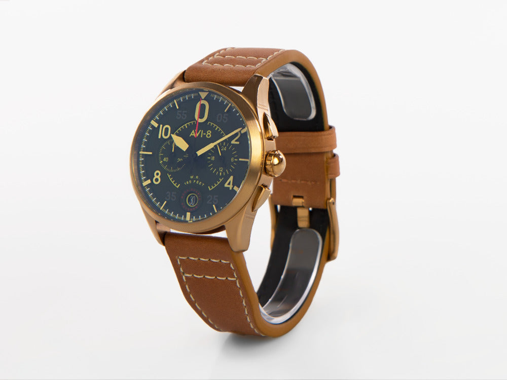 Reloj de Cuarzo AVI-8 Spitfire Lock Chronograph Bronze Green, 42 mm, AV-4089-02