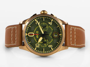 Reloj de Cuarzo AVI-8 Spitfire Lock Chronograph Bronze Green, 42 mm, AV-4089-02