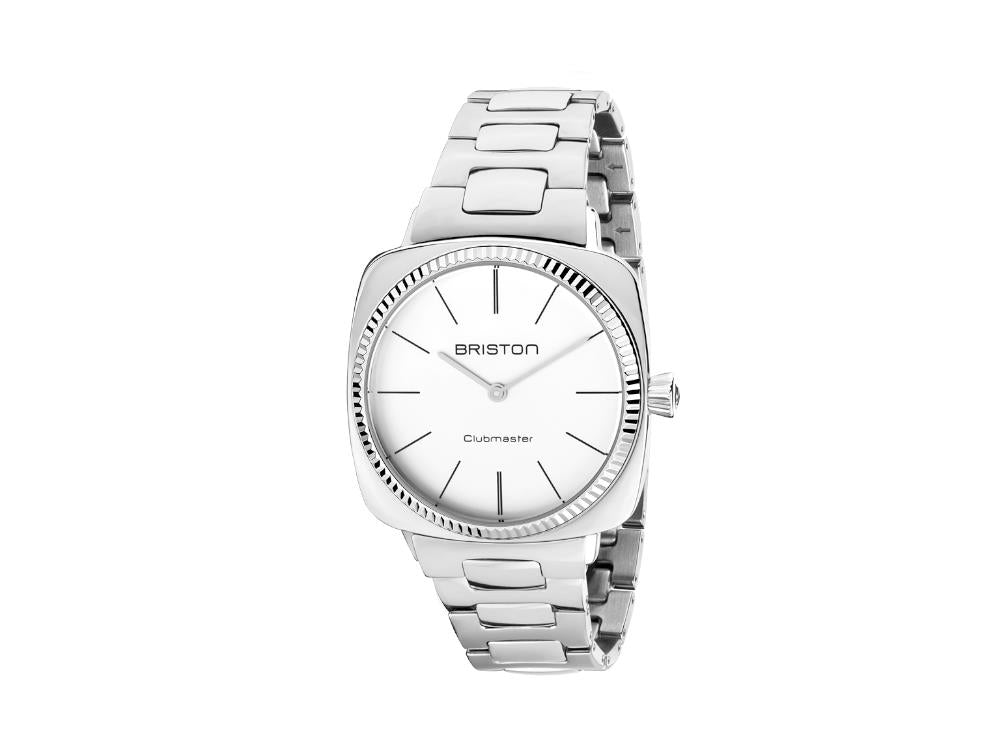 Reloj de Cuarzo Briston Clubmaster Elegant, Blanco, 37 mm, 22937.S.E.2.SB