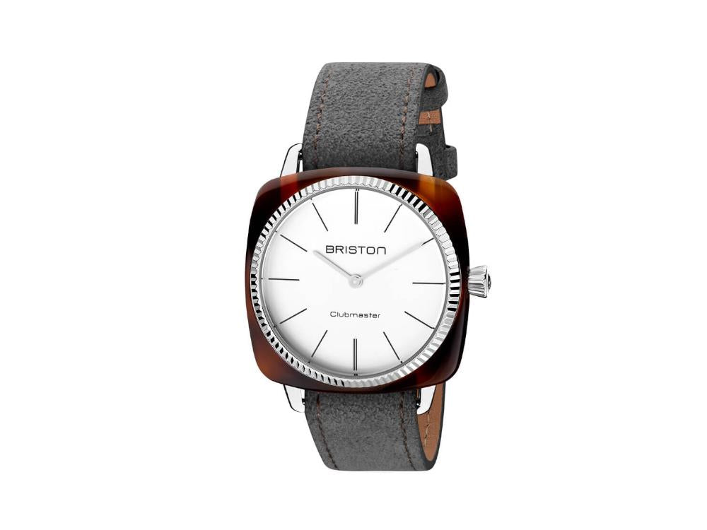 Reloj de Cuarzo Briston Clubmaster Elegant, Blanco, 37 mm, 22937.SA.T.2.LNT