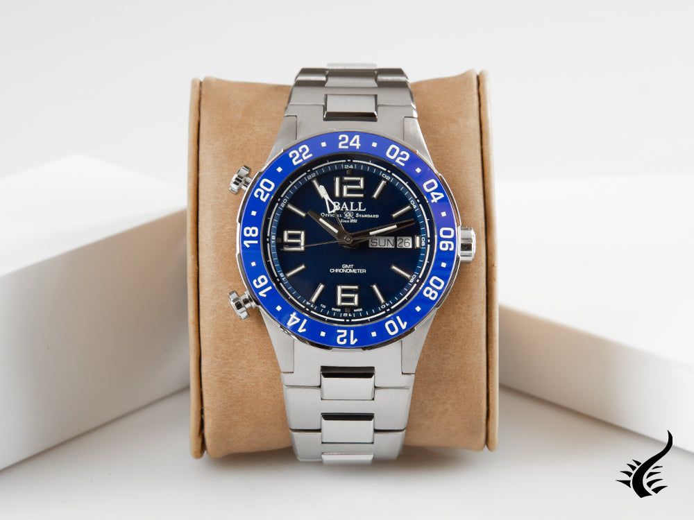 Reloj Automático Ball Roadmaster Marine GMT, Azul, 40 mm, E.L., DG3030B-S6CJ-BE