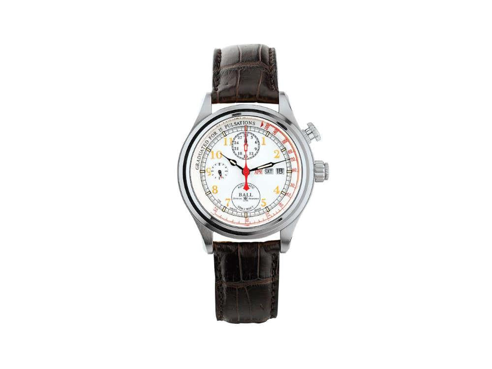 Reloj Ball Trainmaster Doctor's Chronograph, Blanco,  Edición Limitada