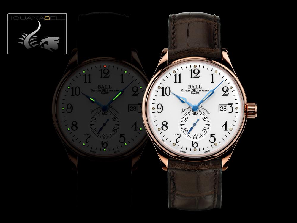 Reloj  Ball Trainmaster Standard Time,  Blanco, COSC