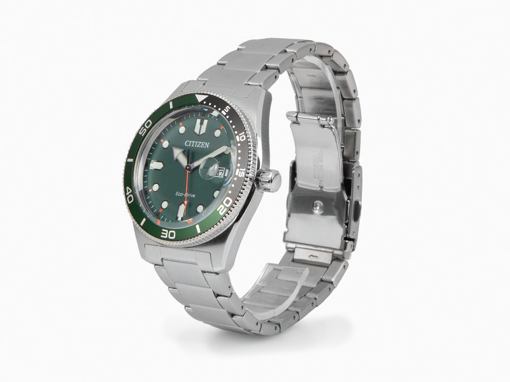 Reloj de Cuarzo Citizen OF, Verde, 43 mm, 10 atm, AW1768-80X