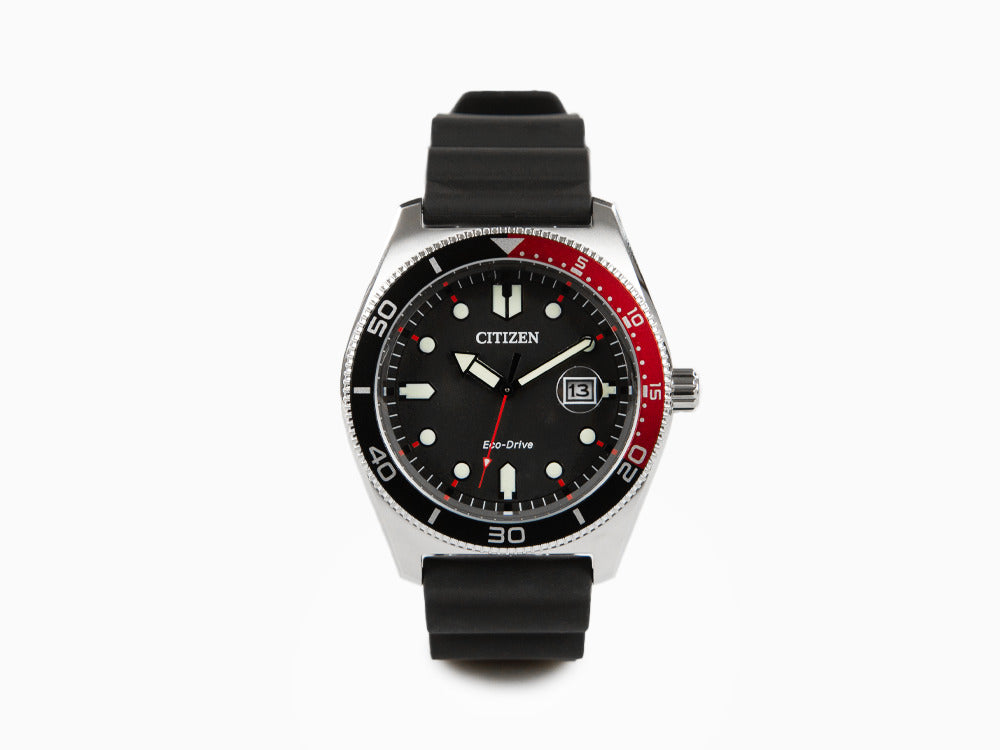 Reloj de Cuarzo Citizen OF, Negro, 43 mm, Correa de caucho, 10 atm, AW1769-10E