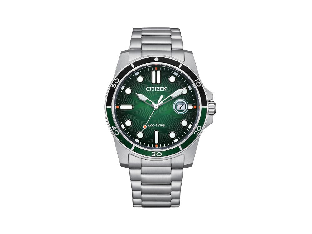 Reloj de Cuarzo Citizen OF Marine 1810, Verde, 41.5 mm, 10 atm, AW1811-82X