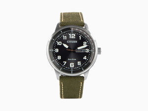 Reloj de Cuarzo Citizen OF, Negro, 42 mm, Nylon, 10 atm, BM8590-10E