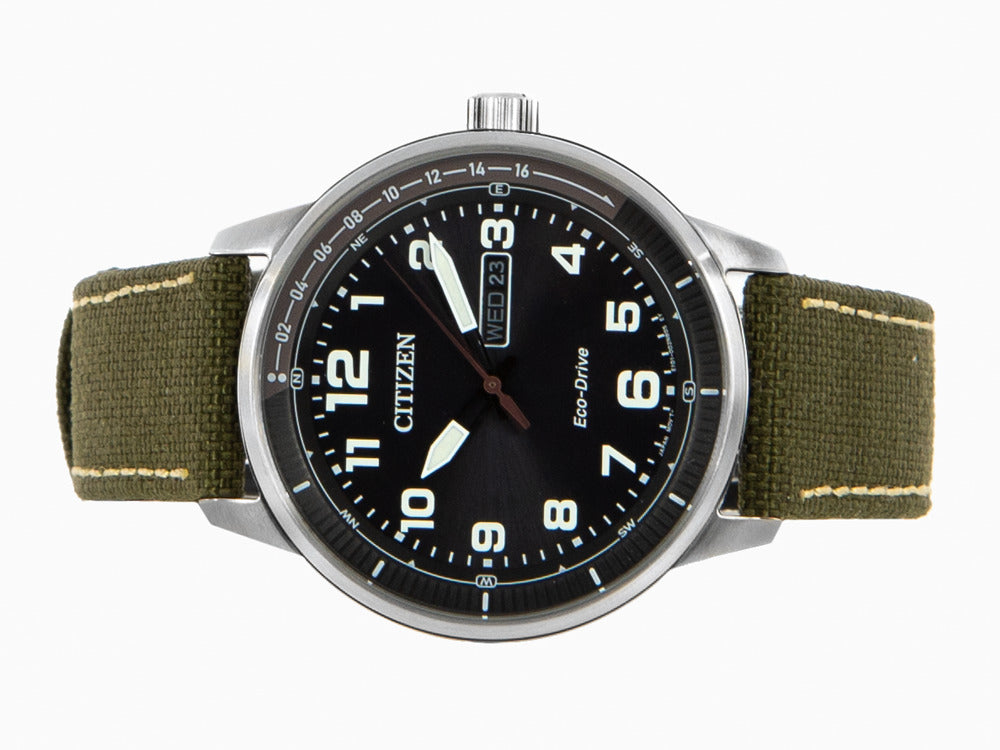 Reloj de Cuarzo Citizen OF, Negro, 42 mm, Nylon, 10 atm, BM8590-10E