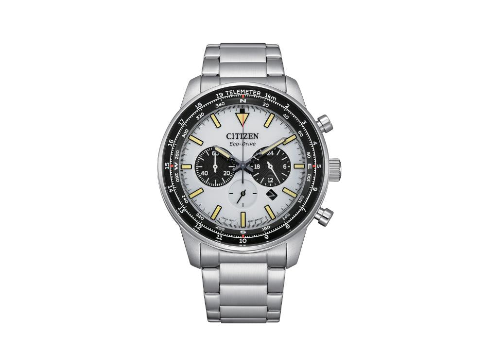 Reloj de Cuarzo Citizen OF Chrono Aviation Eco Drive, Blanco, 44 mm, CA4500-91A