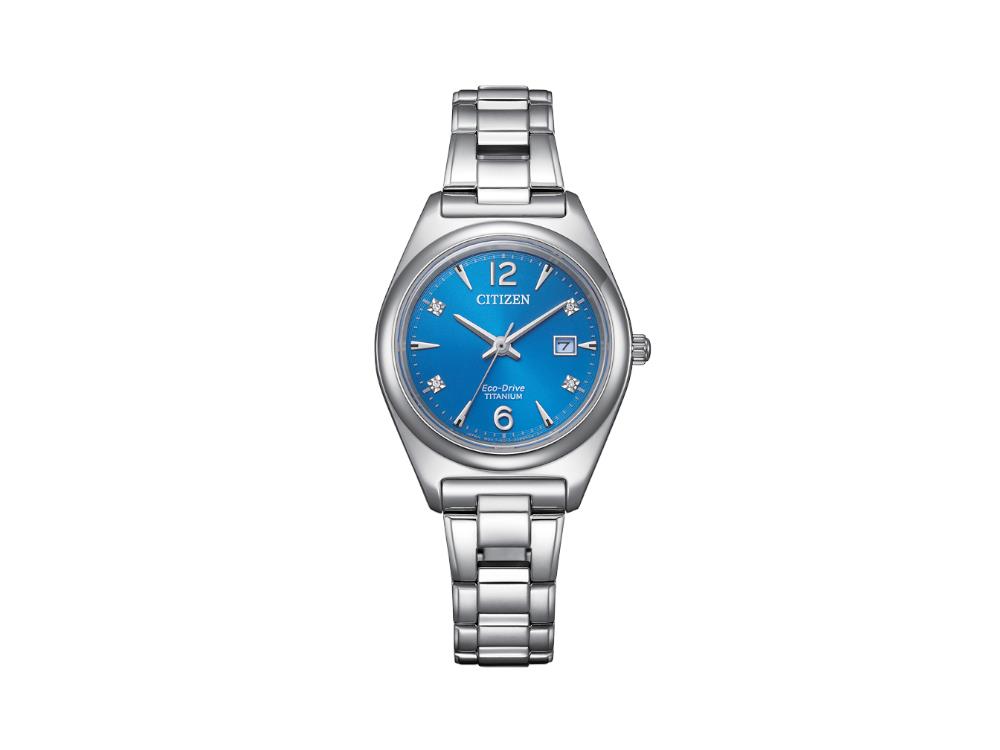 Reloj de Cuarzo Citizen Lady, Eco Drive E031, 29.4 mm, Azul, EW2601-81L