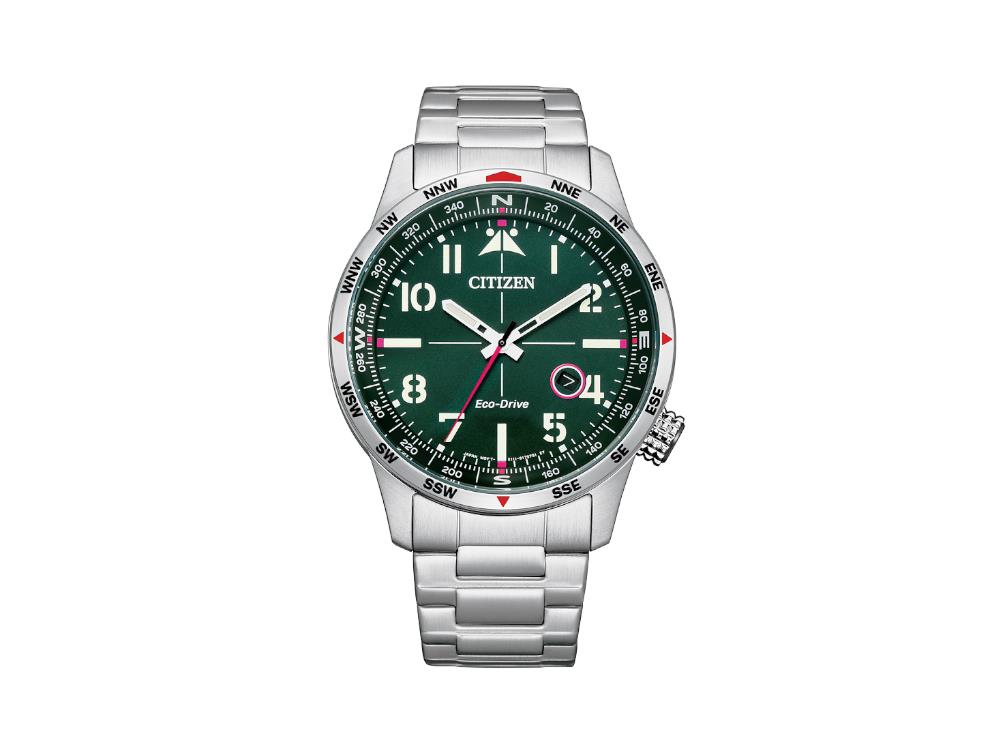 Reloj de Cuarzo Citizen OF, Verde, 43 mm, 10 atm, BM7551-84X