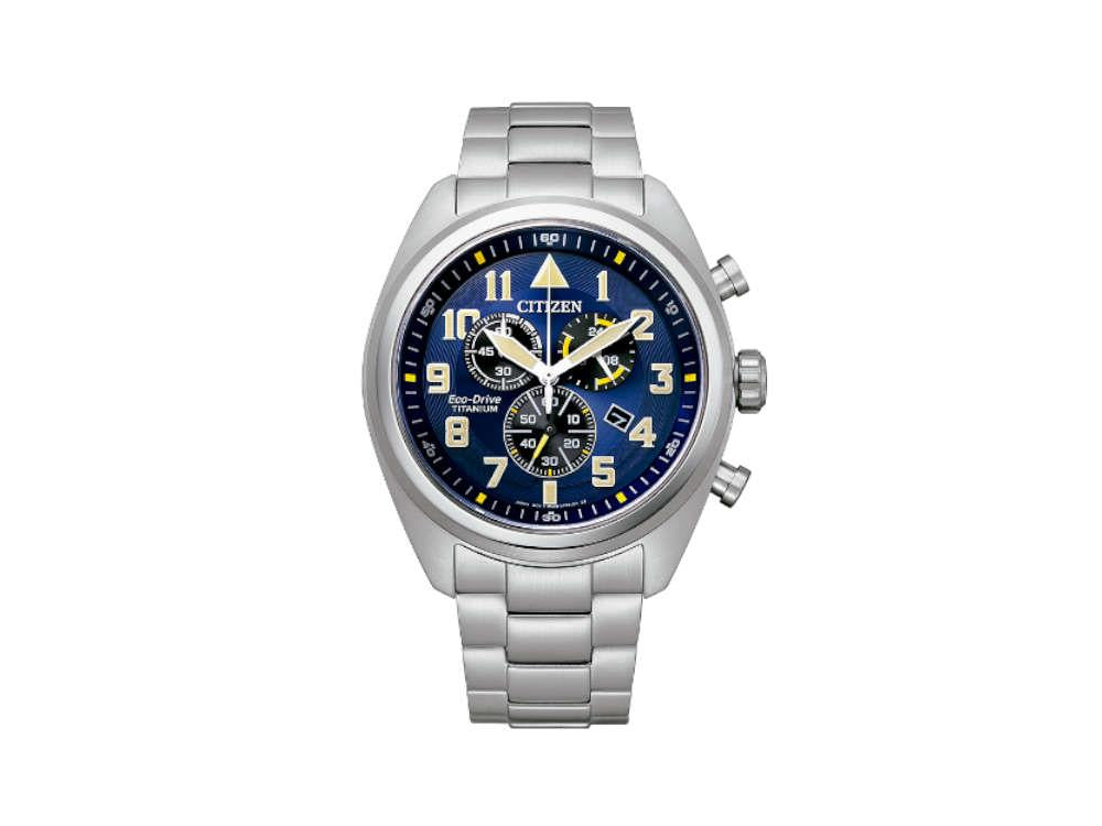 Reloj de Cuarzo Citizen Super Titanium Crono, H500, 43,5mm, Azul, AT2480-81L