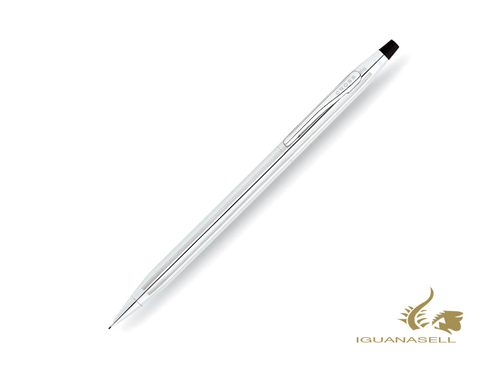 Portaminas Cross Classic Century 0.7mm, Cromo, Plata, Pulido, Acanalado, 330305