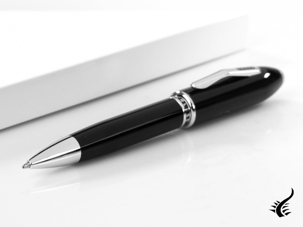 Bolígrafo Cross Peerless 125, Laca, Negro, Pulido, Adornos en platino, AT0702-1