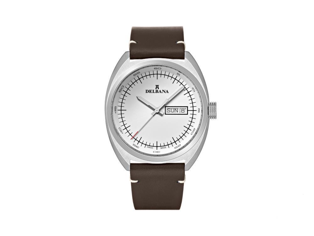 Reloj de Cuarzo Delbana Classic Locarno, Blanco, 41.5 mm, Piel, 41601.714.6.012