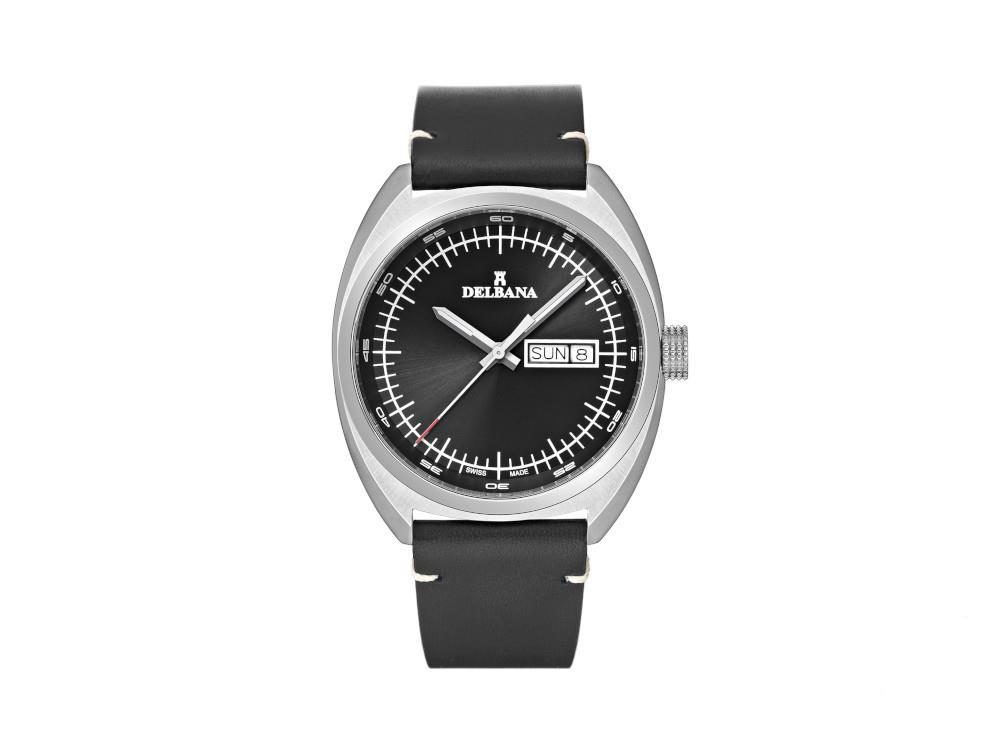 Reloj de Cuarzo Delbana Classic Locarno, Negro, 41.5 mm, Piel, 41601.714.6.032