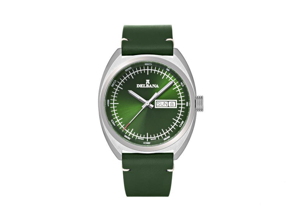 Reloj de Cuarzo Delbana Classic Locarno, Verde, 41.5 mm, Piel, 41601.714.6.142