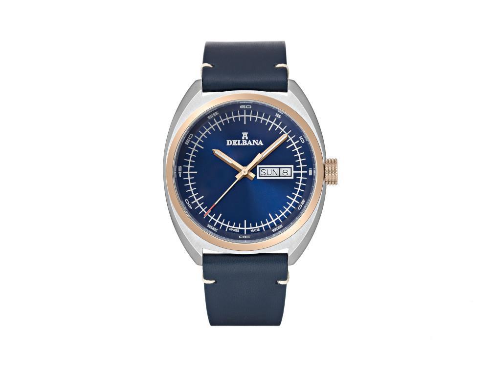 Reloj de Cuarzo Delbana Classic Locarno, PVD, Azul, 41.5 mm, 53601.714.6.042