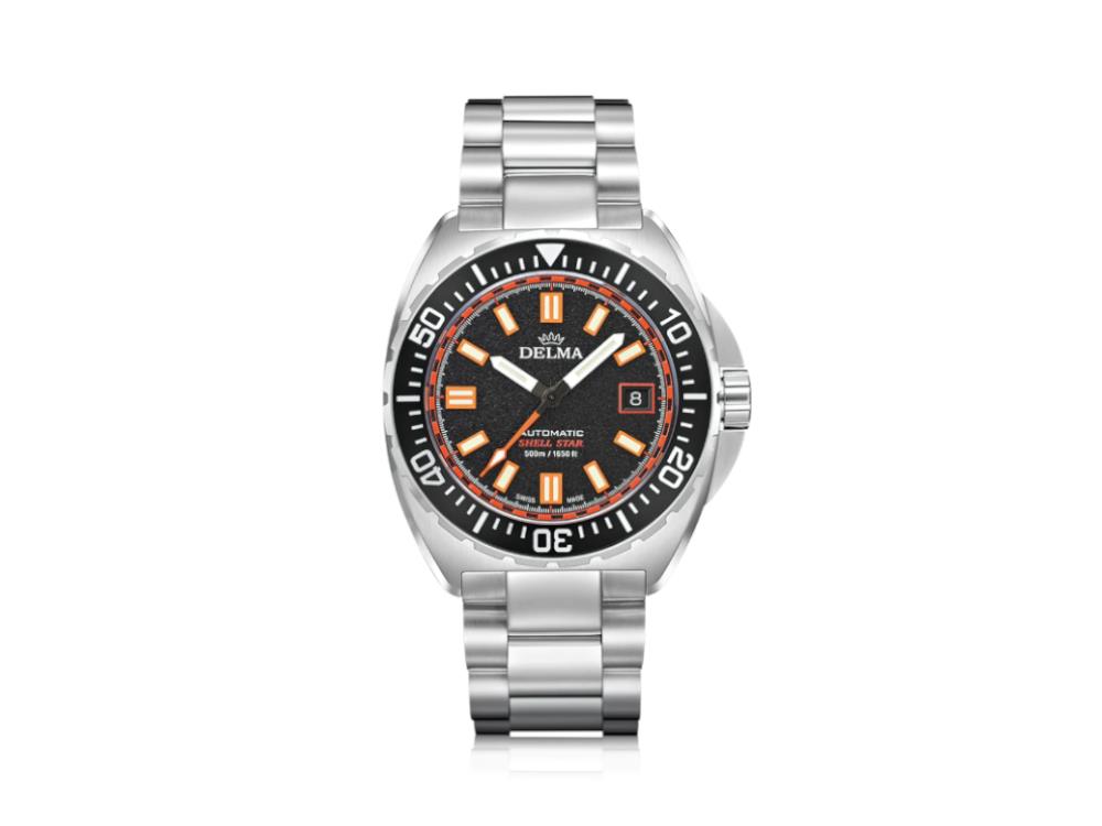 Reloj Automático Delma Diver Shell Star, Titanio, Negro, 41 mm, 32701.750.6.031