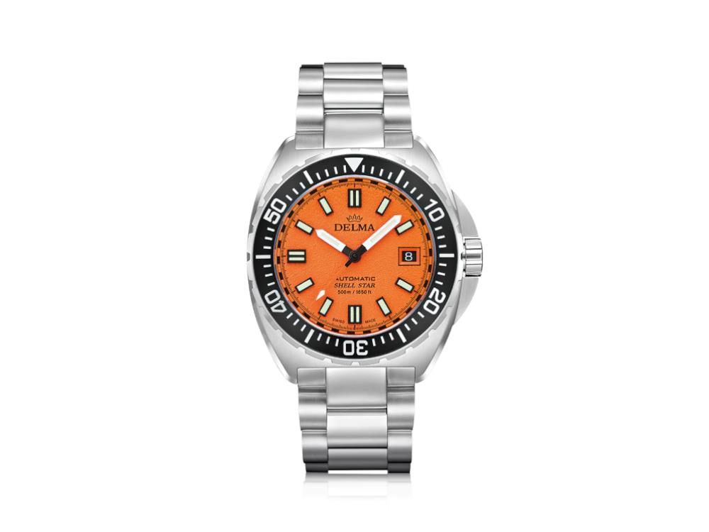 Reloj Automático Delma Shell Star, Titanio, Naranja, 41 mm, 32701.750.6.151