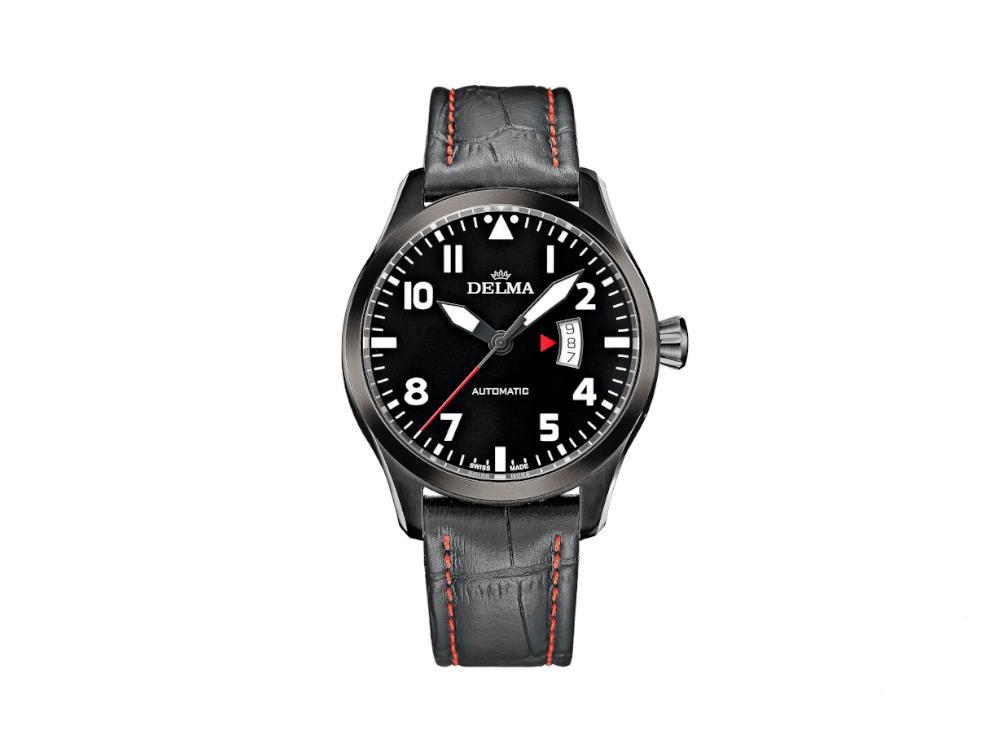 Reloj Automático Delma Aero Commander, Negro, 45 mm, PVD, 44601.570.6.038