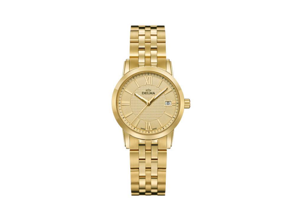 Reloj de Cuarzo Delma Dress Ladies Cordoba, dorado, 28mm, 5 atm, 42702.527.1.021