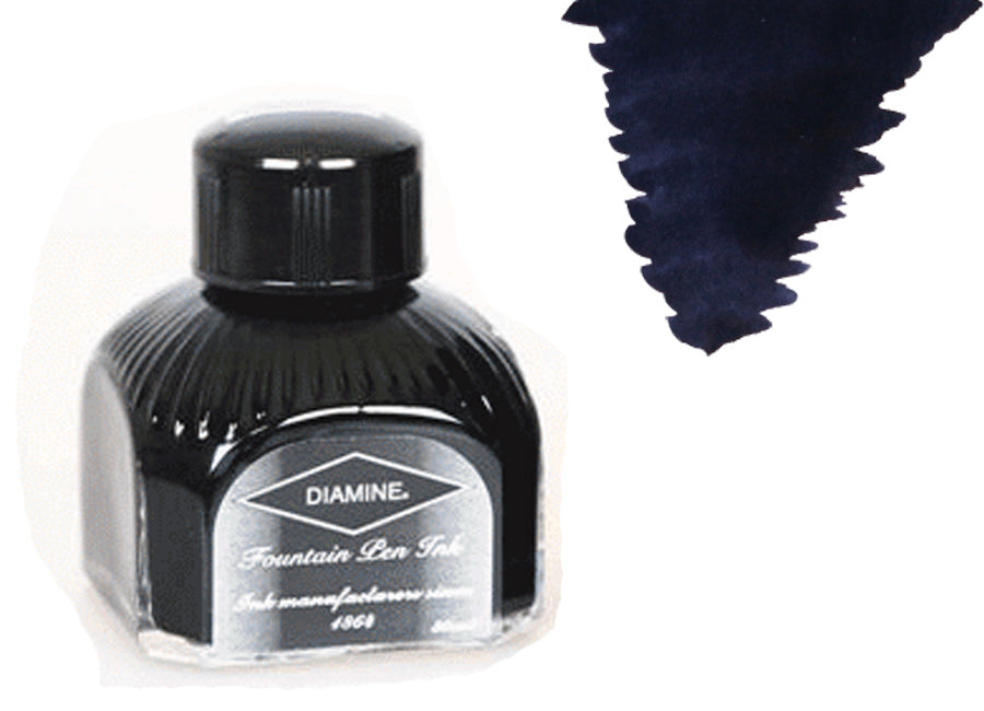 Tintero Diamine, 80ml., Eclipse, Botella de cristal italiano