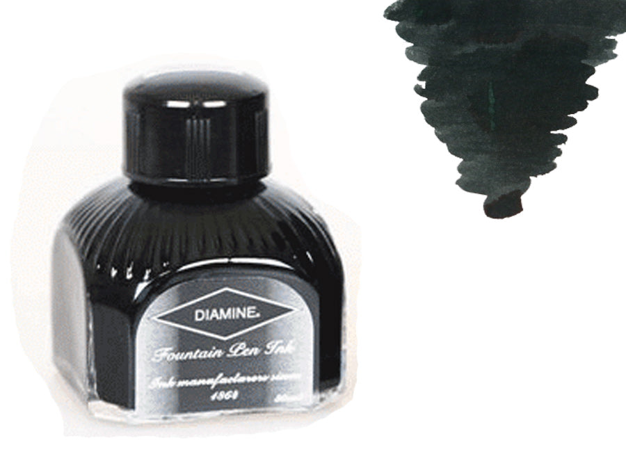 Tintero Diamine, 80ml., Graphite, Botella de cristal italiano