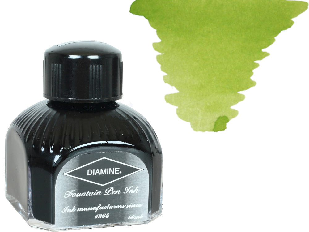Tintero Diamine, 80ml., Spring Green, Botella de cristal italiano