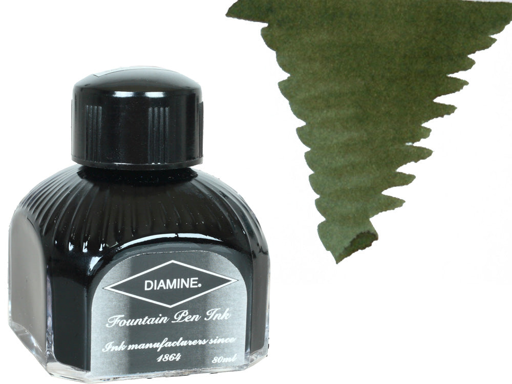 Tintero Diamine, 80ml., Salamander, Botella de cristal italiano
