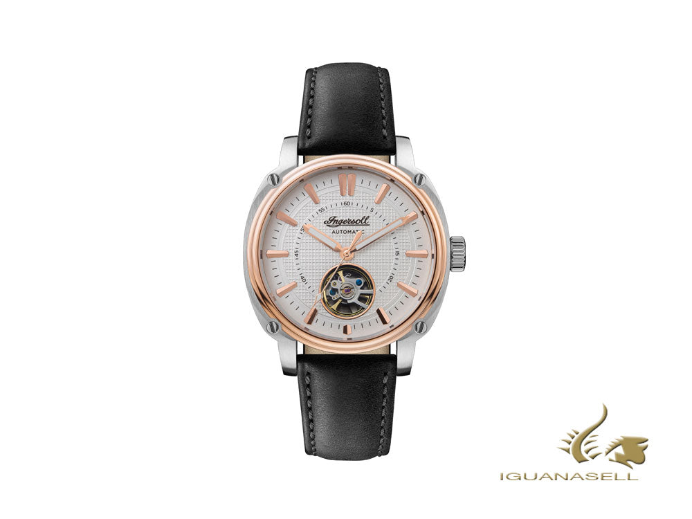 Reloj Automático Ingersoll Director, 46 mm, Oro rosa, Blanco, Piel, I08101