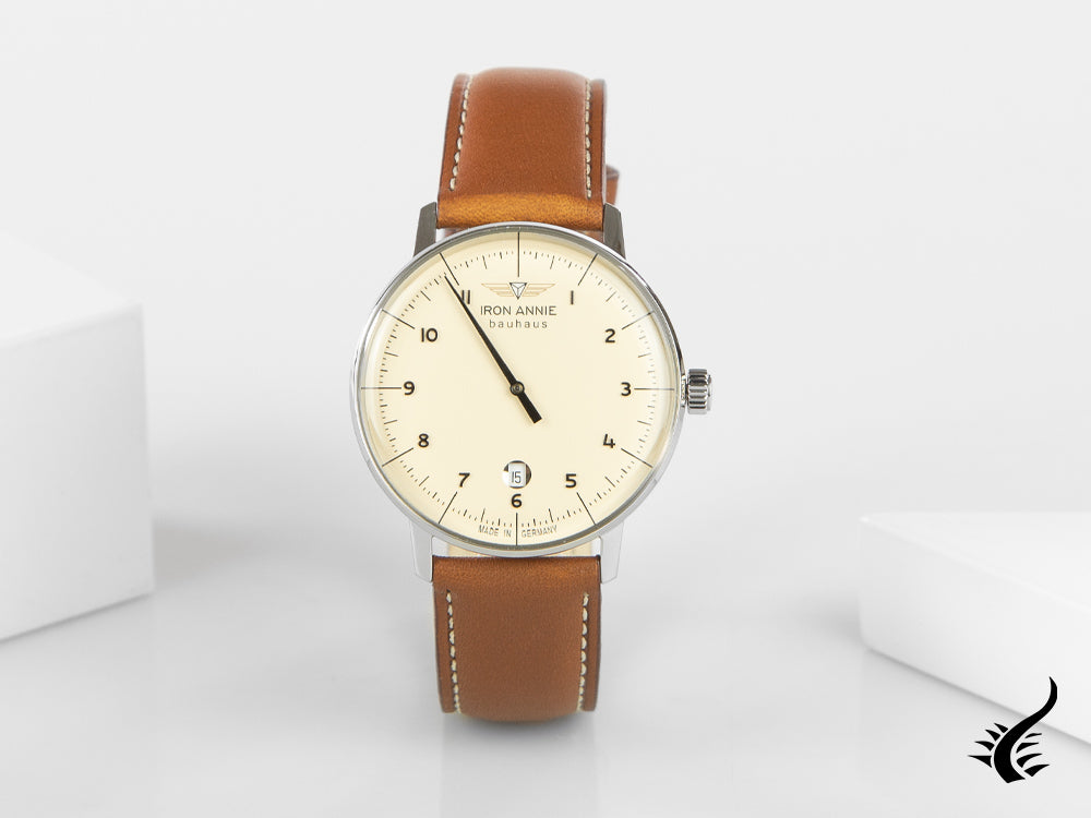 Reloj de Cuarzo Iron Annie Bauhaus, Beige, 40 mm, Día, 5042-5