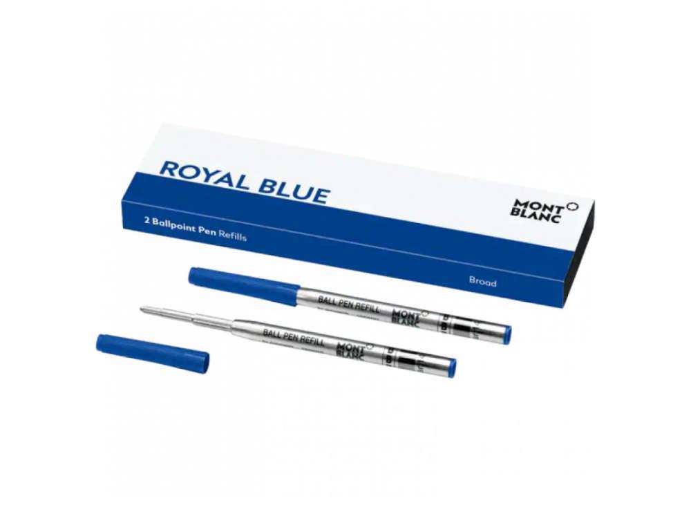 Recarga de bolígrafo 2x1 Montblanc, Azul Royal, Grueso, 128215