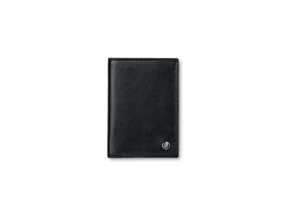 Cartera Montegrappa Signet Series, Negro, Piel, Jacquard, Tarjetas, IC00WA03