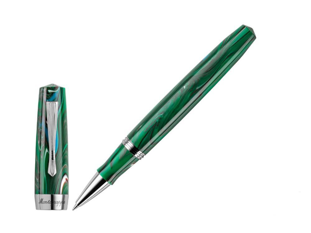 Roller Montegrappa Elmo 02 Cortina, Resina, Acero Inoxidable, ISE2RRAG