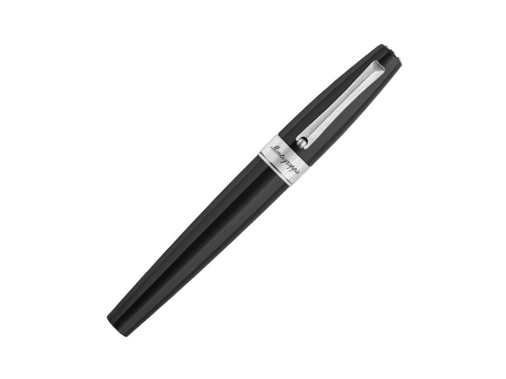 Pluma Estilográfica Montegrappa Magnifica, Acero, Negro, ISNGR-AC
