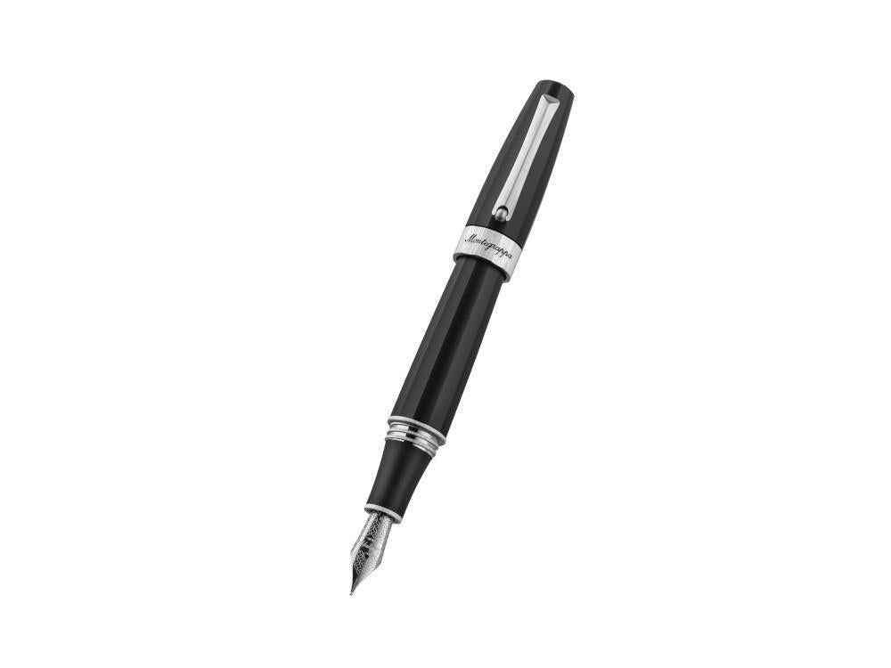 Pluma Estilográfica Montegrappa Magnifica, Acero, Negro, ISNGR-AC