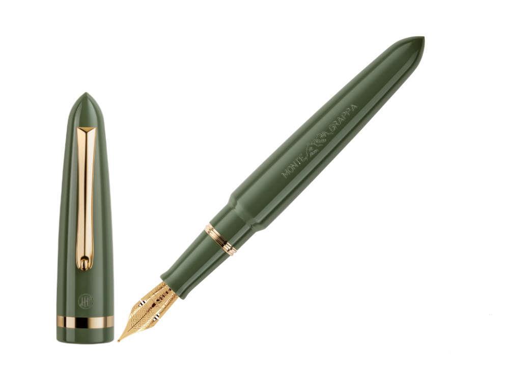Pluma Estilográfica Montegrappa Venetia, Verde, Oro 14k Flex, ISVEN-XG-2