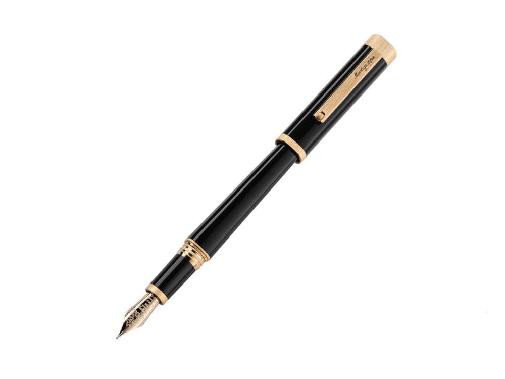 Pluma Estilográfica Montegrappa Quattro, PVD Oro, Oro 14k, ISZ4I-4Y