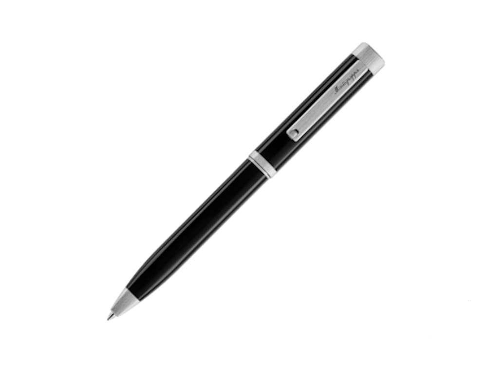Bolígrafo Montegrappa Quattro, Adornos en paladio, Negro, ISZ4IBIP