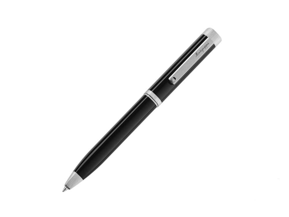 Bolígrafo Montegrappa Quattro, Adornos en paladio, Negro, ISZ4IBIP